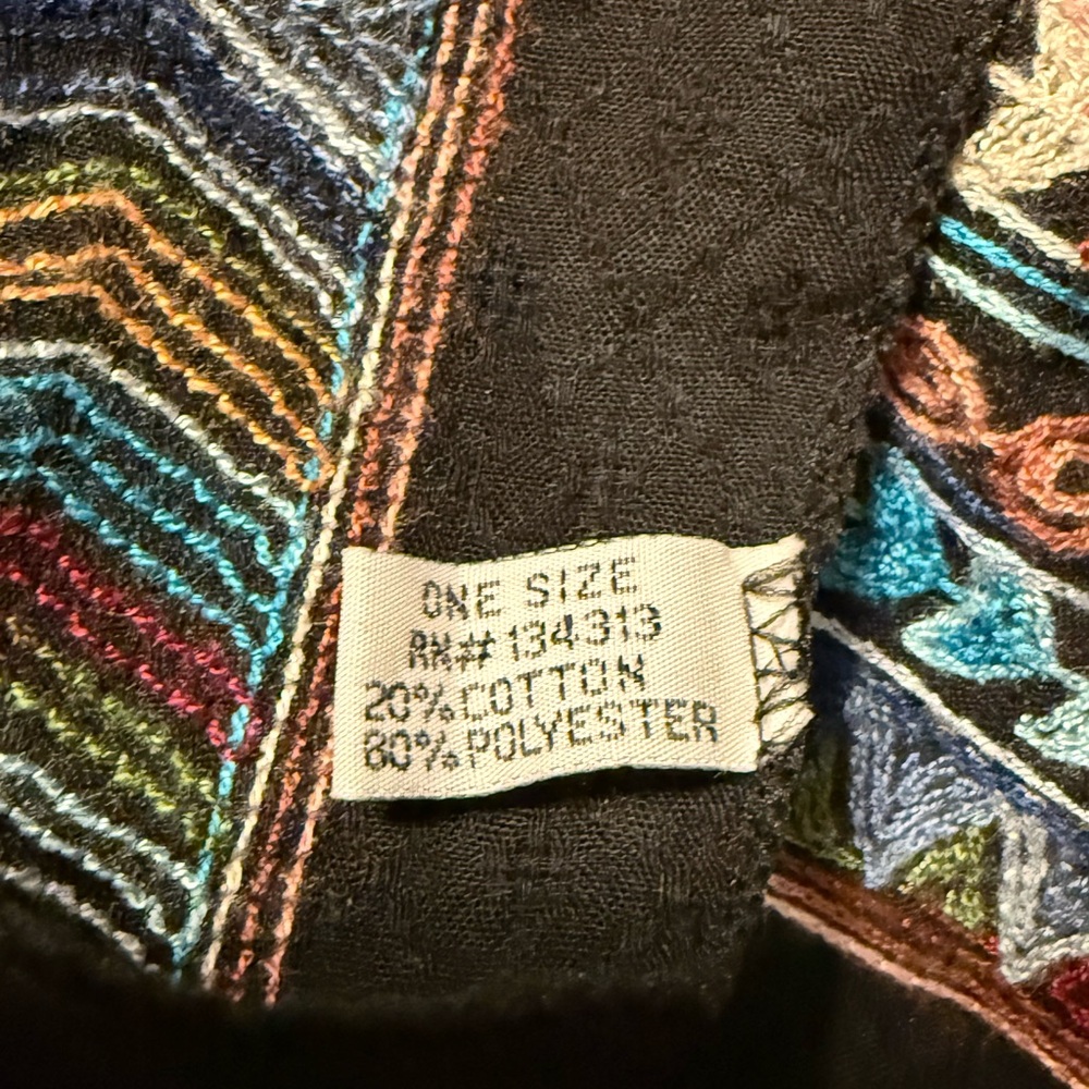 Three Bird Nest Colorful Embroidered Poncho - Picture 4 of 6